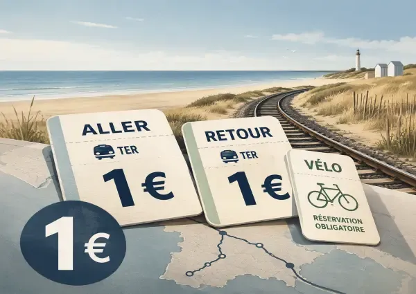 Train TER sur la côte nordiste