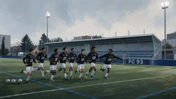 Illustration - Joueurs du FC 93 à Bobigny