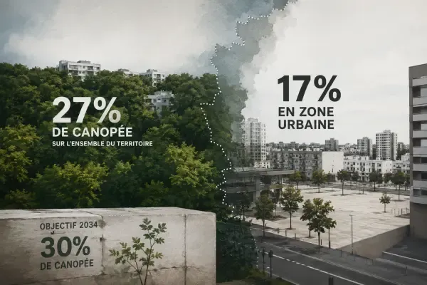 Arbres et cheminement urbain à SQY