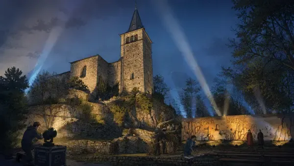 Illustration - Scène nocturne au hameau de Rochefort