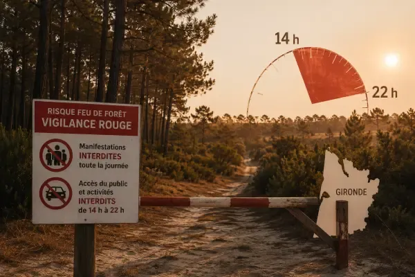 Forêt girondine sous vigilance rouge
