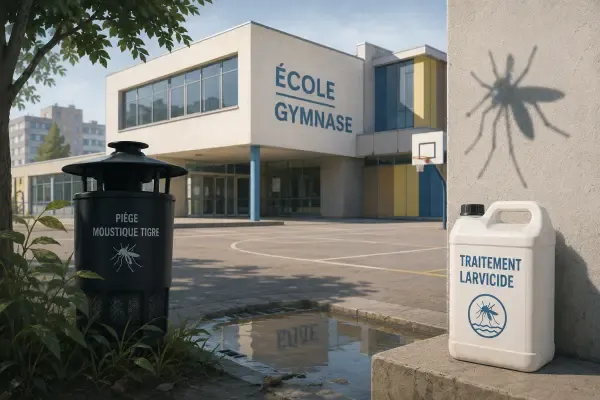 Illustration - Piège à moustiques près d’une école