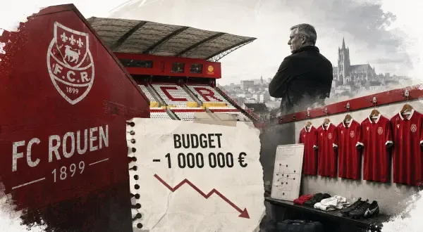 Joueurs du FC Rouen à Diochon