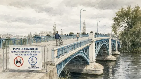Le pont d’Argenteuil fermé aux voitures