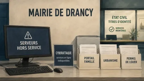 Illustration - Serveurs municipaux hors service à Drancy
