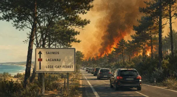 Illustration - Incendie dans la forêt de Saumos