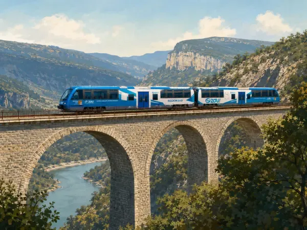 Train des Pignes dans la vallée