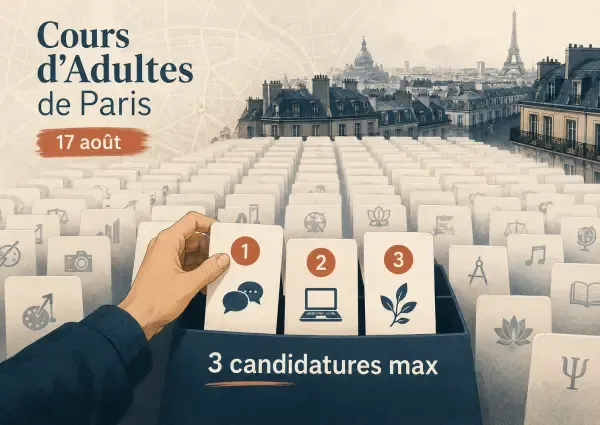 Adultes suivant un cours à Paris