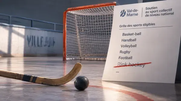 Jeunes joueurs de rink hockey à Villejuif