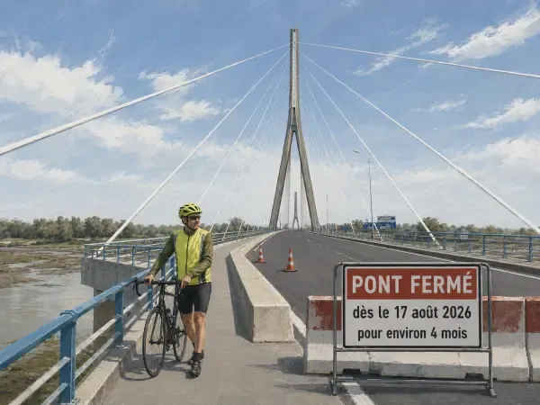 Illustration - Pont de Ranville fermé aux véhicules