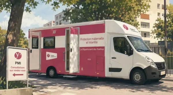 Bus PMI stationné à Trappes