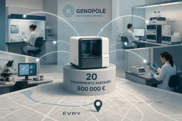 Instruments scientifiques dans un laboratoire biotech