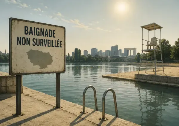 Illustration - nageurs dans une zone surveillée