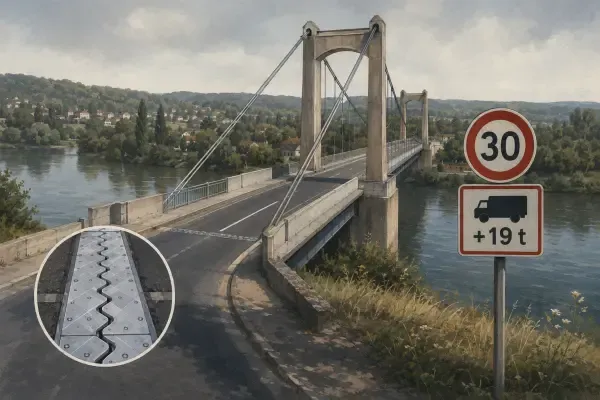 Le pont suspendu des Andelys