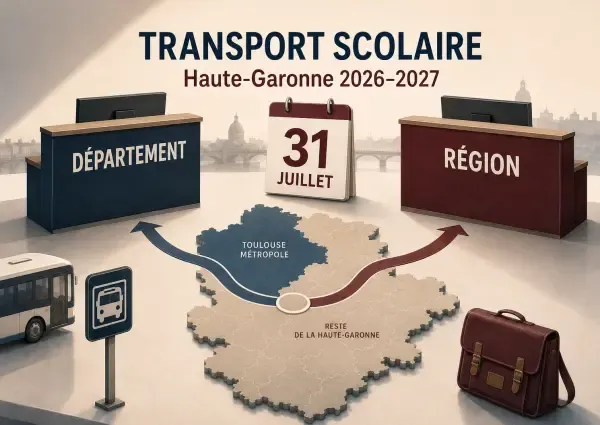 Autocar scolaire près d’un établissement toulousain