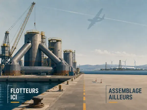 Flotteurs d’éoliennes au port de Fos