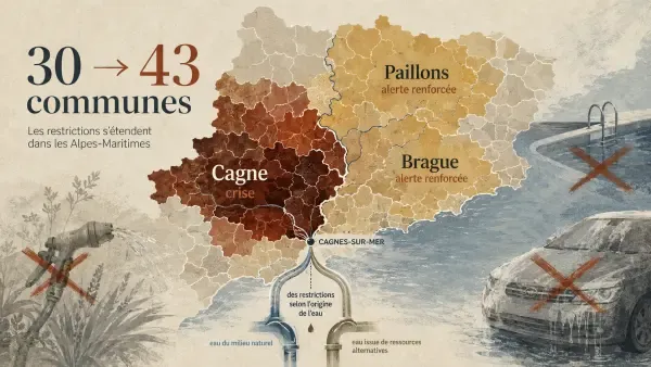 Illustration - Restrictions d’eau dans les Alpes-Maritimes