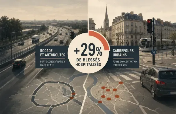 Carrefour urbain sous surveillance routière