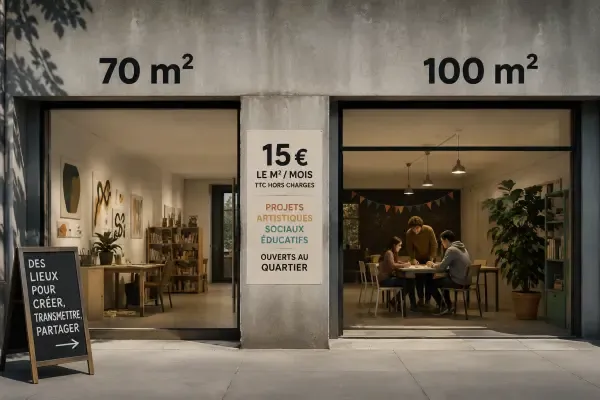 Illustration de locaux ouverts au quartier