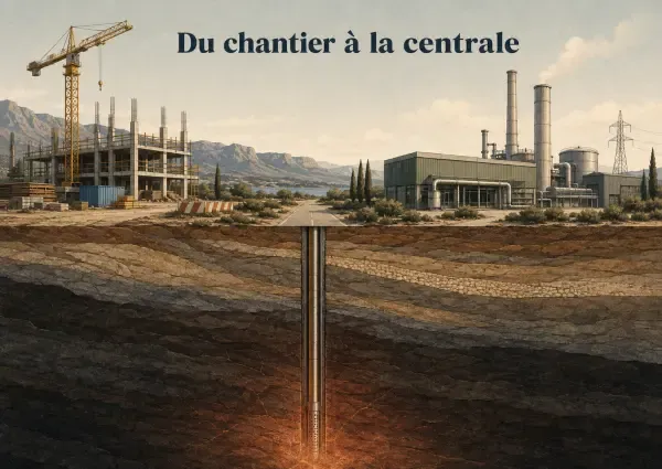 Illustration de centrales renouvelables