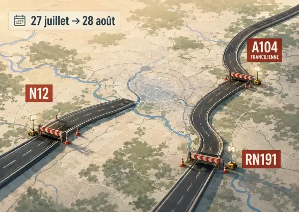Illustration - Travaux routiers sur la Francilienne