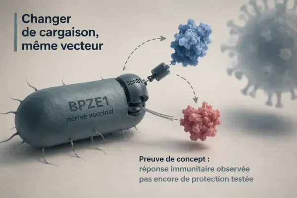 Illustration - Bactérie vaccinale et protéine respiratoire