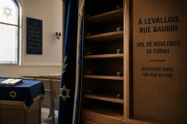 Illustration - Rouleaux de Torah dans une synagogue