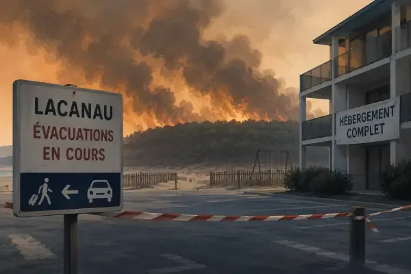 Évacuation préventive près d’un feu de forêt