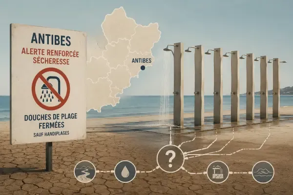 Douches de plage face à la sécheresse