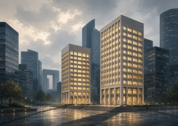 Illustration de bureaux occupés à Nanterre