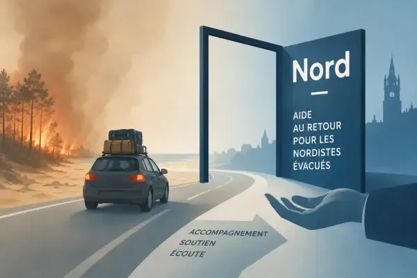 Illustration - Vacanciers nordistes évacués par les incendies