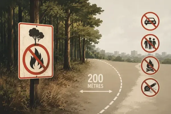 Illustration - lisière boisée et risque d’incendie