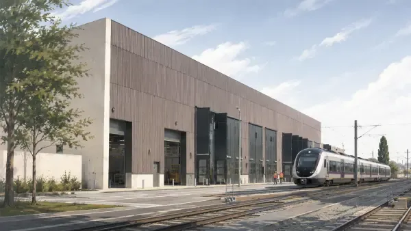 Atelier ferroviaire du RER E à Mantes
