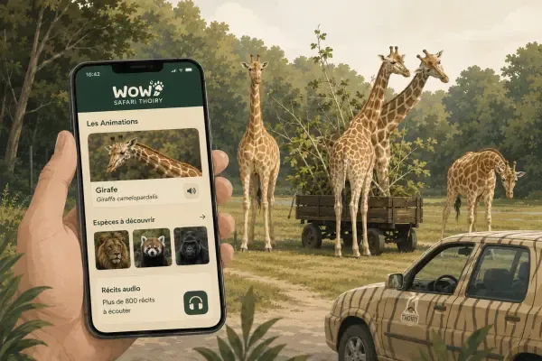 Téléphone identifiant un animal à Thoiry