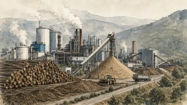 Illustration - usine papetière de Saint-Gaudens