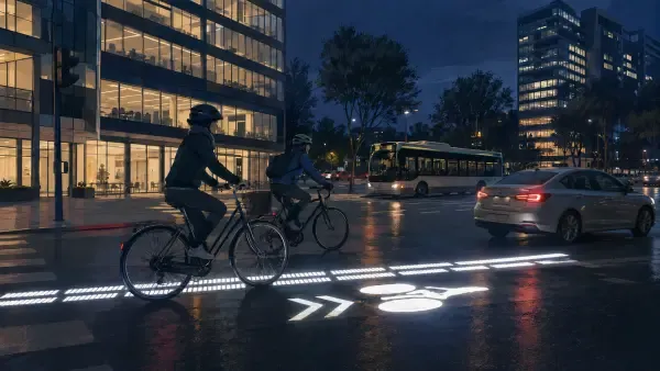 Illustration - Dalle lumineuse au passage d’un vélo