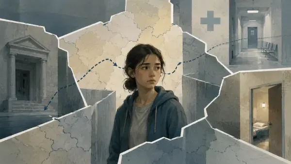 Illustration - Chaîne de protection autour d’une mineure