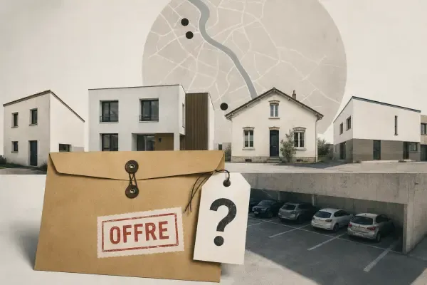 Illustration - Maisons et parking à vendre