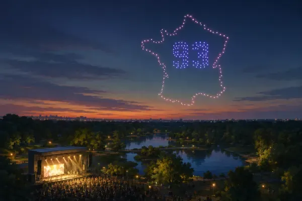 Concert et drones au parc Georges-Valbon