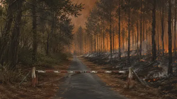 Forêt girondine après l’incendie de Saumos