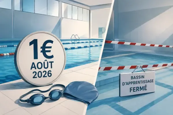 Illustration - Nageurs dans une piscine rouennaise