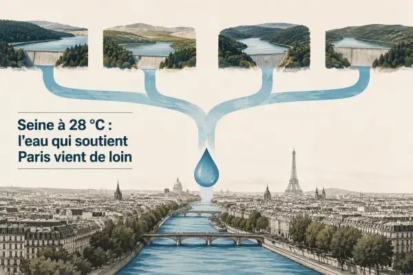 La Seine sous la chaleur estivale