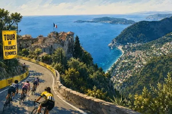 Peloton féminin sur la Promenade des Anglais