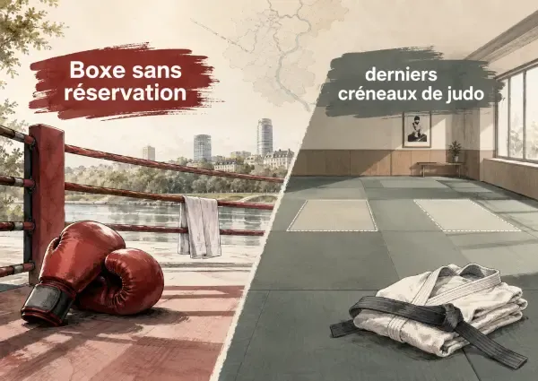 Illustration - jeunes sportifs dans un gymnase