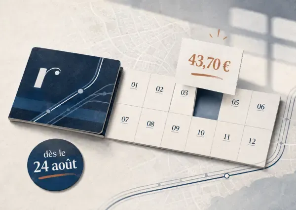 Illustration - Carte Imagine R devant un guichet