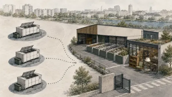 Déchèterie fixe et bennes à Vitry