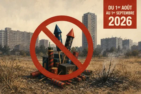 Mortier d’artifice barré par un arrêté