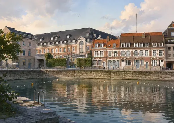 Baignade estivale au quai du Wault