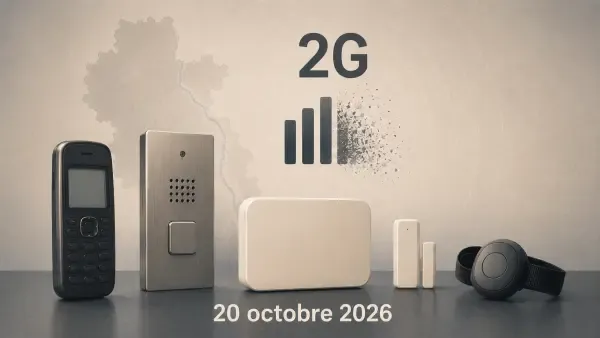 Illustration - Ascenseur et téléphone sur réseau mobile