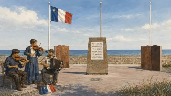 Illustration - Tintamarre acadien sur la digue